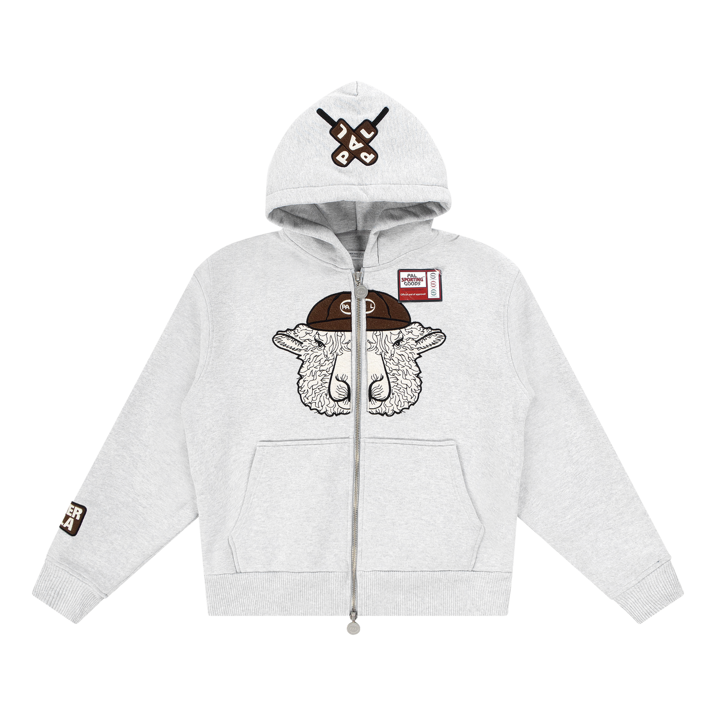 Wolds Full Zip Hoody Light Gray Marl