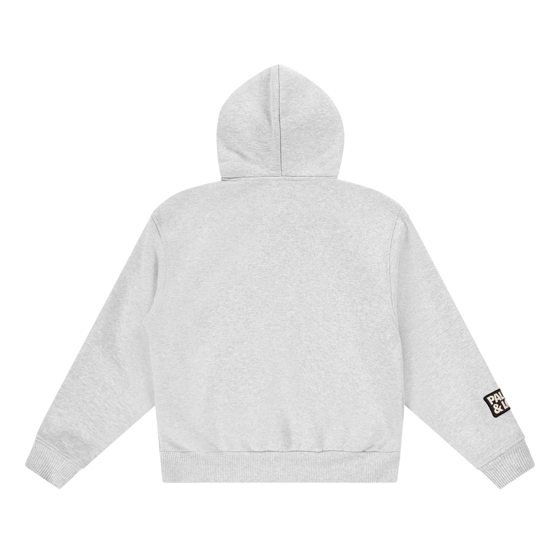 Wolds Full Zip Hoody Light Gray Marl