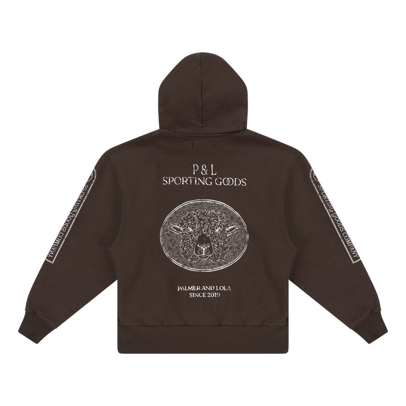 Wolds Hoody Deep Mahogany