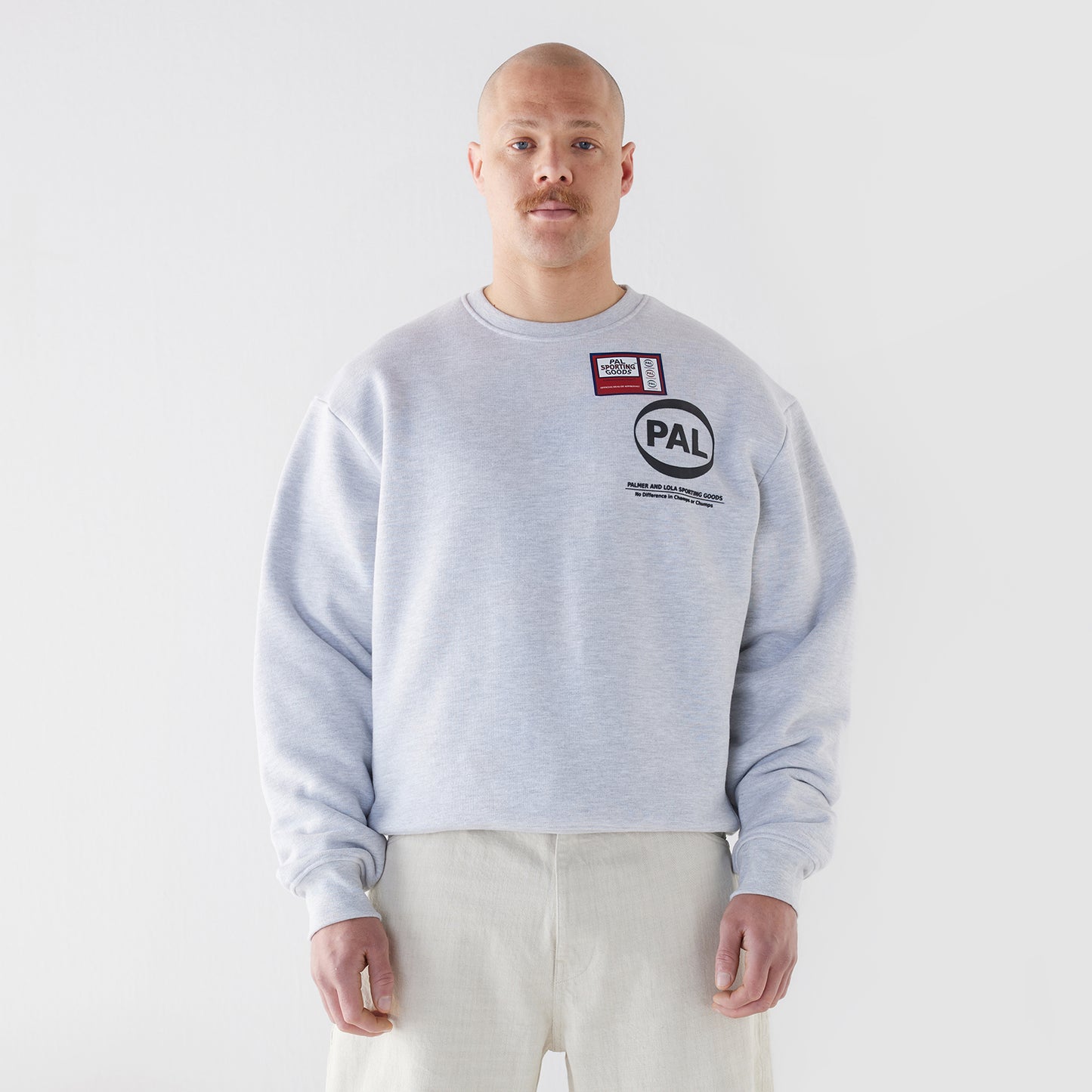 Pre Game Crewneck Light Gray Marl