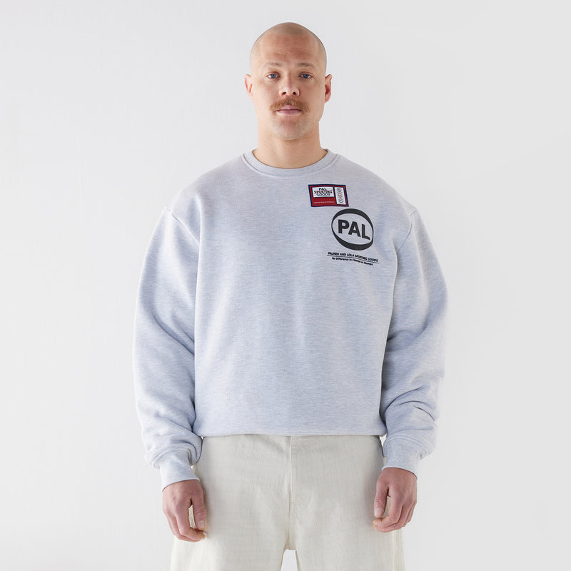 Pre Game Crewneck Light Gray Marl