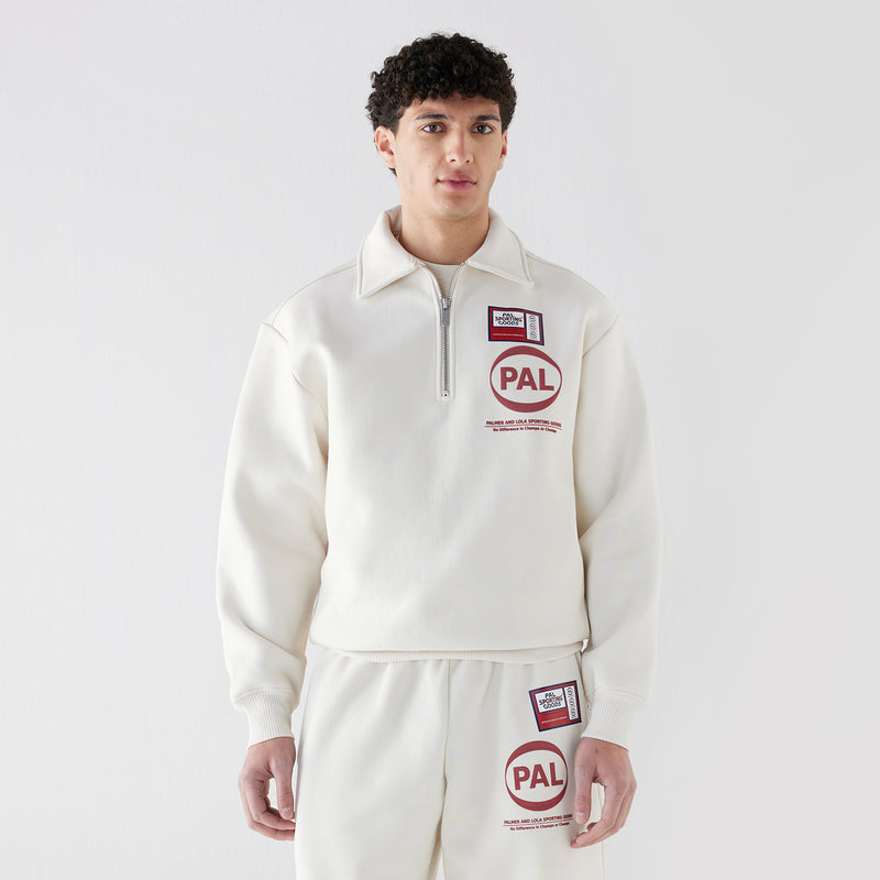 Pre Game Half Zip Marshmallow